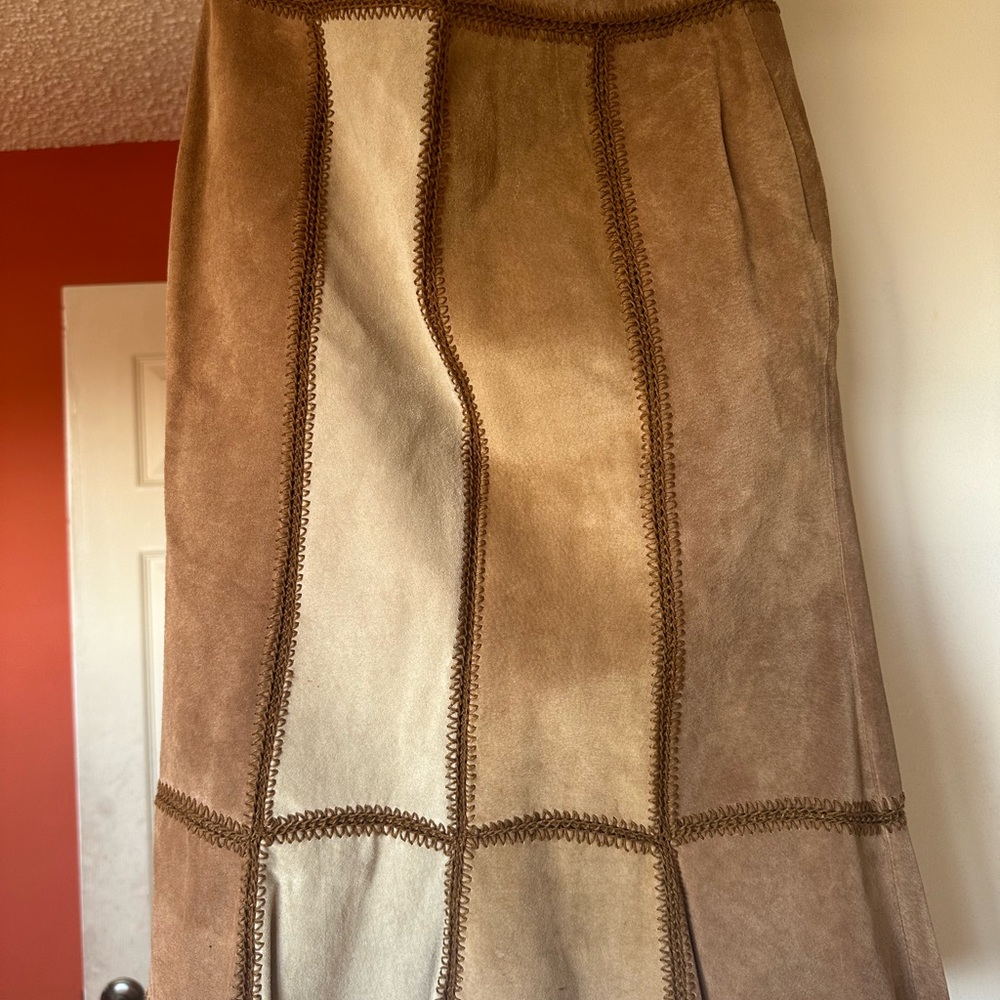 GENUINE SUEDE LEATHER PENCIL SKIRT
